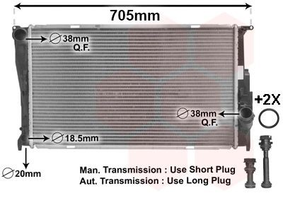 VAN WEZEL Engine radiator Article number: 06002293 cheaply