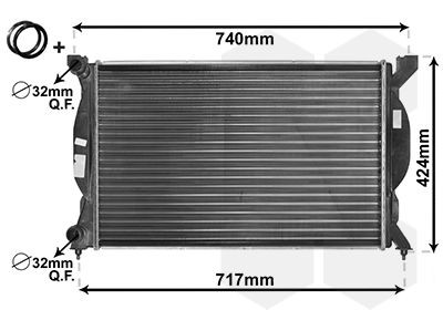VAN WEZEL Radiaator, mootorijahutus Artikli number: 03002201 soodsalt