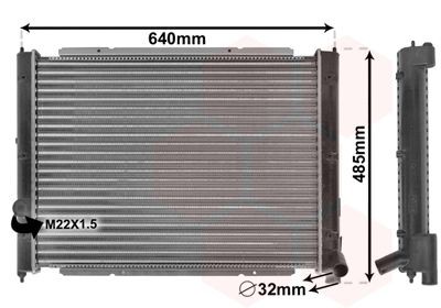 VAN WEZEL Radiaator, mootorijahutus Artikli number: 58002034 soodsalt
