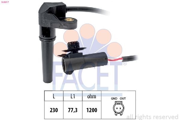 FACET RPM Sensor, automatic transmission Article number: 9.0617 cheaply