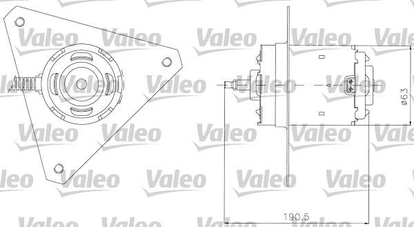 VALEO Elektromotor, kølerventilator Varenummer: 698306 billige