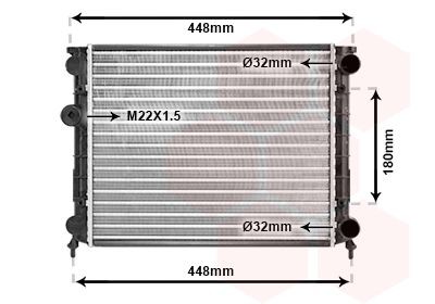 VAN WEZEL Engine radiator Article number: 98002002 cheaply