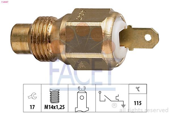 FACET 7.4047 Temperature Switch, coolant warning lamp MASTER 30 2.2 91 PS Petrol 1998