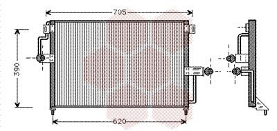 VAN WEZEL Air conditioning condenser Article number: 37005227 cheaply