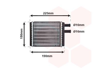VAN WEZEL Heater matrix Article number: 02006083 cheaply