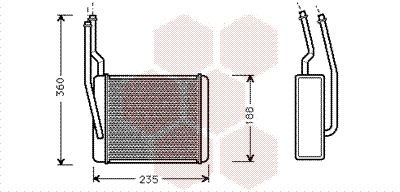 VAN WEZEL Heater matrix Article number: 18006272 cheaply