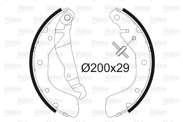 VALEO Brake Shoe Set Article number: 562077 cheaply