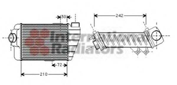 VAN WEZEL Intercooler Article number: 58004158 cheaply