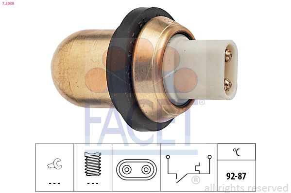 FACET Temperature Switch, radiator fan Article number: 7.5038 cheaply