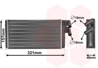 VAN WEZEL Heater matrix Article number: 03006052 cheaply