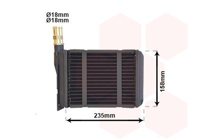 VAN WEZEL Heater matrix Article number: 43006090 cheaply