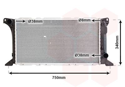 VAN WEZEL Radiaator, mootorijahutus Artikli number: 18002085 soodsalt