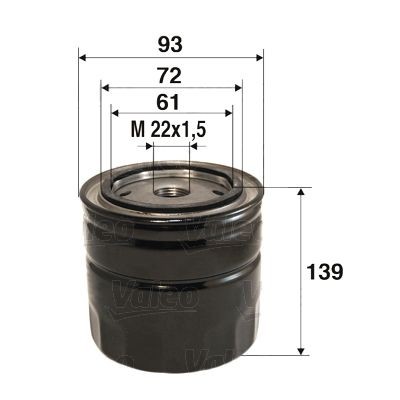 VALEO Oil filter Article number: 586055 cheaply