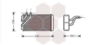 VAN WEZEL Heater matrix Article number: 02006106 cheaply
