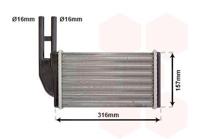 VAN WEZEL Heater matrix Article number: 37006004 cheaply