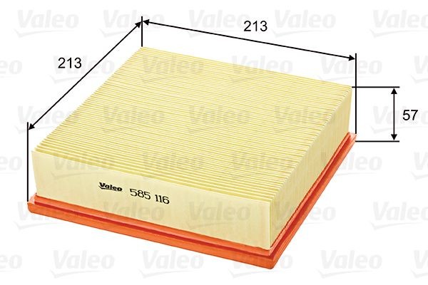 VALEO Air filter Article number: 585116 cheaply