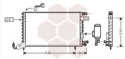 VAN WEZEL Air conditioning condenser Article number: 58005142 cheaply