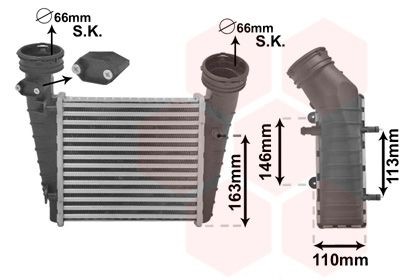 VAN WEZEL Intercooler Article number: 58004238 cheaply