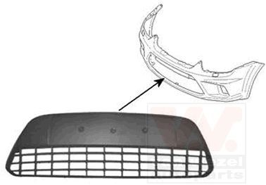 VAN WEZEL Bumper grill Article number: 1864590 cheaply
