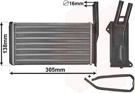 VAN WEZEL Heater matrix Article number: 18006093 cheaply