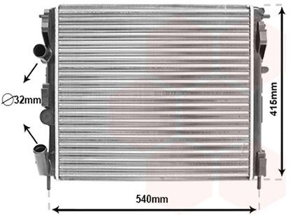 VAN WEZEL Radiaator, mootorijahutus Artikli number: 43002270 soodsalt