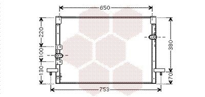 VAN WEZEL Air conditioning condenser Article number: 53005199 cheaply