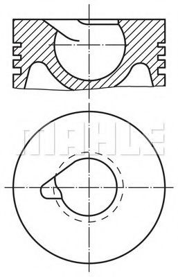 MAHLE ORIGINAL Piston Article number: 2092600 cheaply