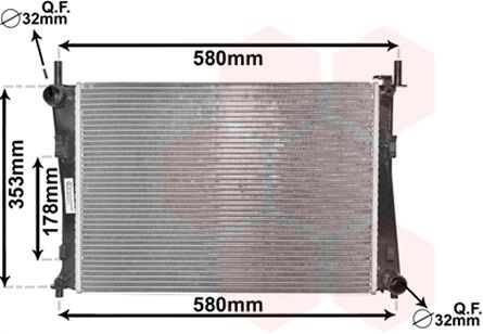 VAN WEZEL Engine radiator Article number: 18002325 cheaply
