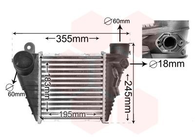 VAN WEZEL Intercooler Article number: 03004185 cheaply