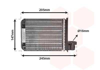 VAN WEZEL Heater matrix Article number: 02006093 cheaply