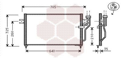 VAN WEZEL Air conditioning condenser Article number: 32005105 cheaply