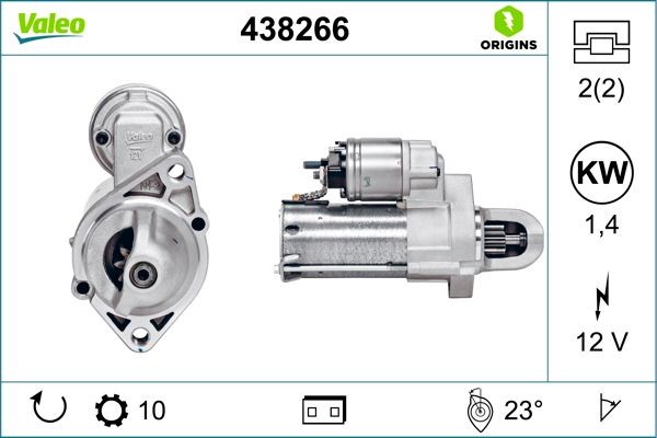 VALEO Starter motor Article number: 438266 cheaply