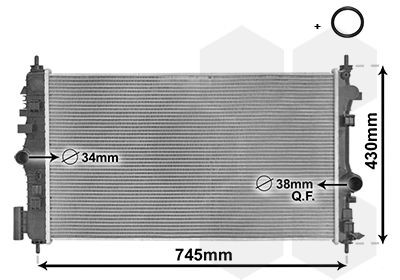VAN WEZEL Engine radiator Article number: 37002474 cheaply