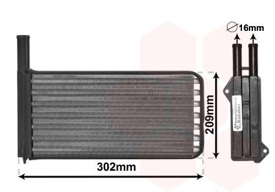 VAN WEZEL Heater matrix Article number: 18006154 cheaply