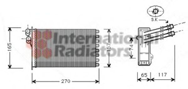 VAN WEZEL Heater matrix Article number: 58006175 cheaply
