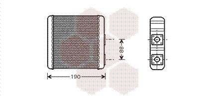 VAN WEZEL Heater matrix Article number: 13006133 cheaply