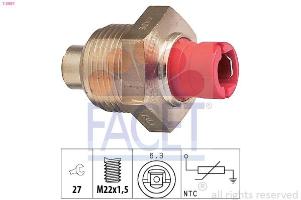FACET Sensor, coolant temperature Article number: 7.3087 cheaply