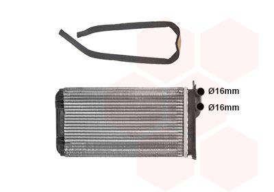 VAN WEZEL Heater matrix Article number: 49006025 cheaply