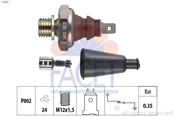 FACET Oil Pressure Switch Article number: 7.0060 cheaply