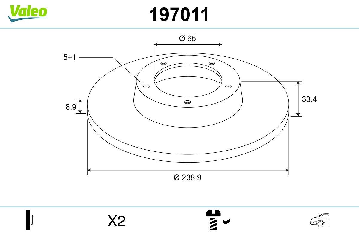 VALEO Brake disc Article number: 197011 cheaply