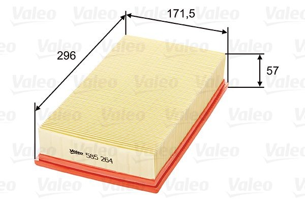 VALEO Luftfilter Artikelnummer: 585264 bestellen