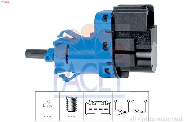 FACET Brake Light Switch Article number: 7.1245 cheaply