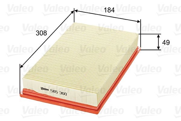 VALEO Air filter Article number: 585360 cheaply