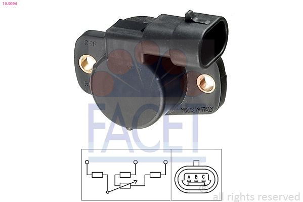 FACET Gasspjæld-potentiometer Varenummer: 10.5094 billige
