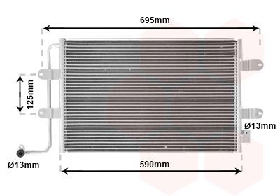 VAN WEZEL Air conditioning condenser Article number: 58005252 cheaply