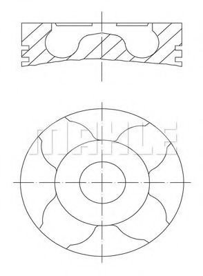 MAHLE ORIGINAL Piston Article number: 0382700 cheaply