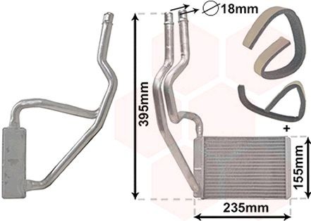 VAN WEZEL Heater matrix Article number: 18006329 cheaply