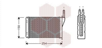 VAN WEZEL Heater matrix Article number: 43006087 cheaply