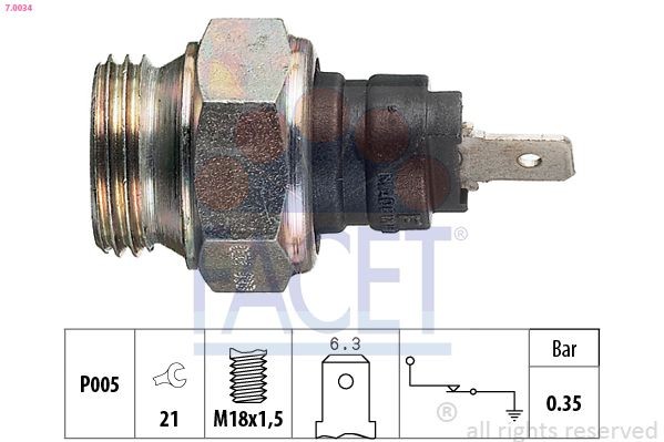 FACET Oil Pressure Switch Article number: 7.0034 cheaply