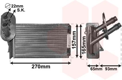 VAN WEZEL Heater matrix Article number: 58006173 cheaply